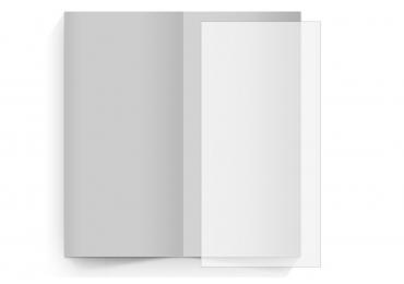 transparentes Einlegeblatt 105 x 215 mm