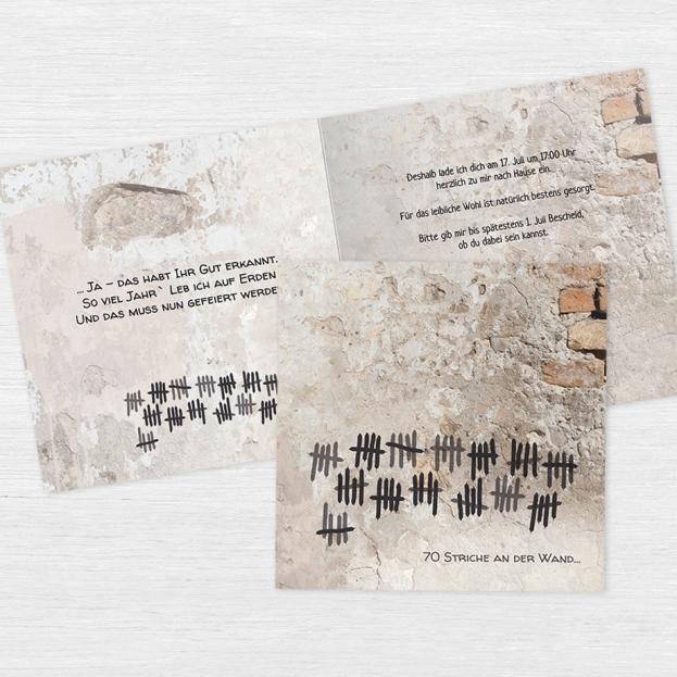 Einladungskarten zum 70 Geburtstag