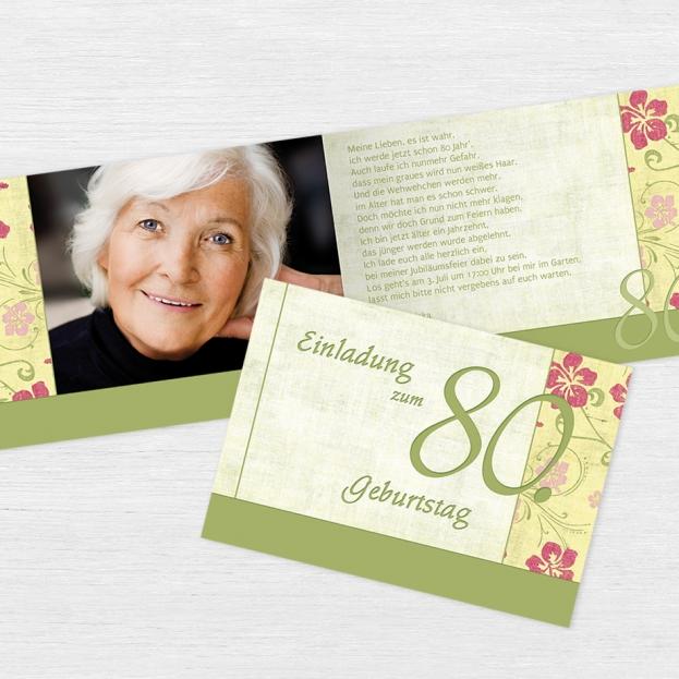 Einladungskarten zum 80 Geburtstag