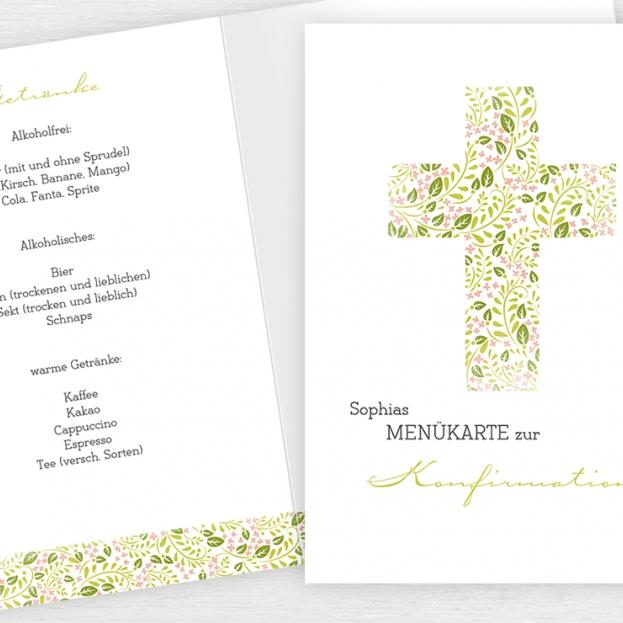 Menükarten Konfirmation