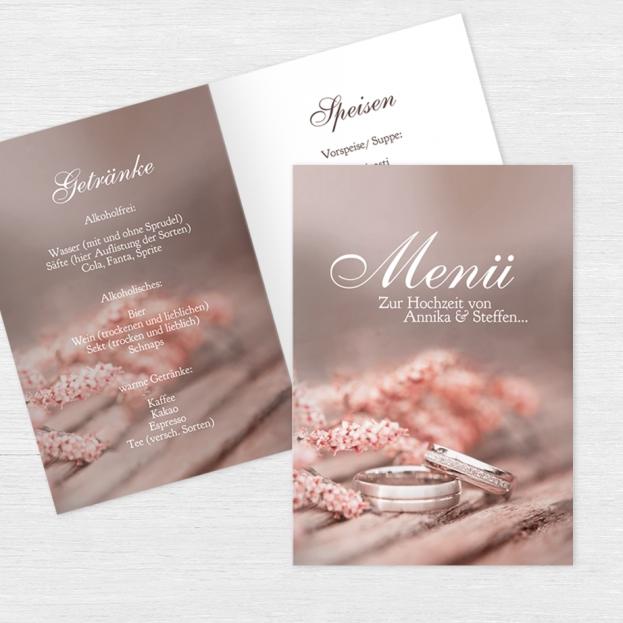 Menükarten Hochzeit