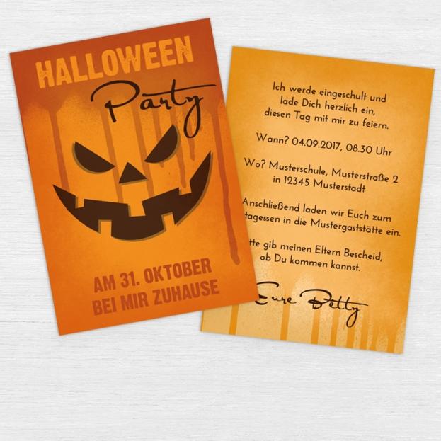 Halloween Einladungskarten