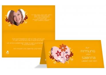Firmung Einladungskarte Herz